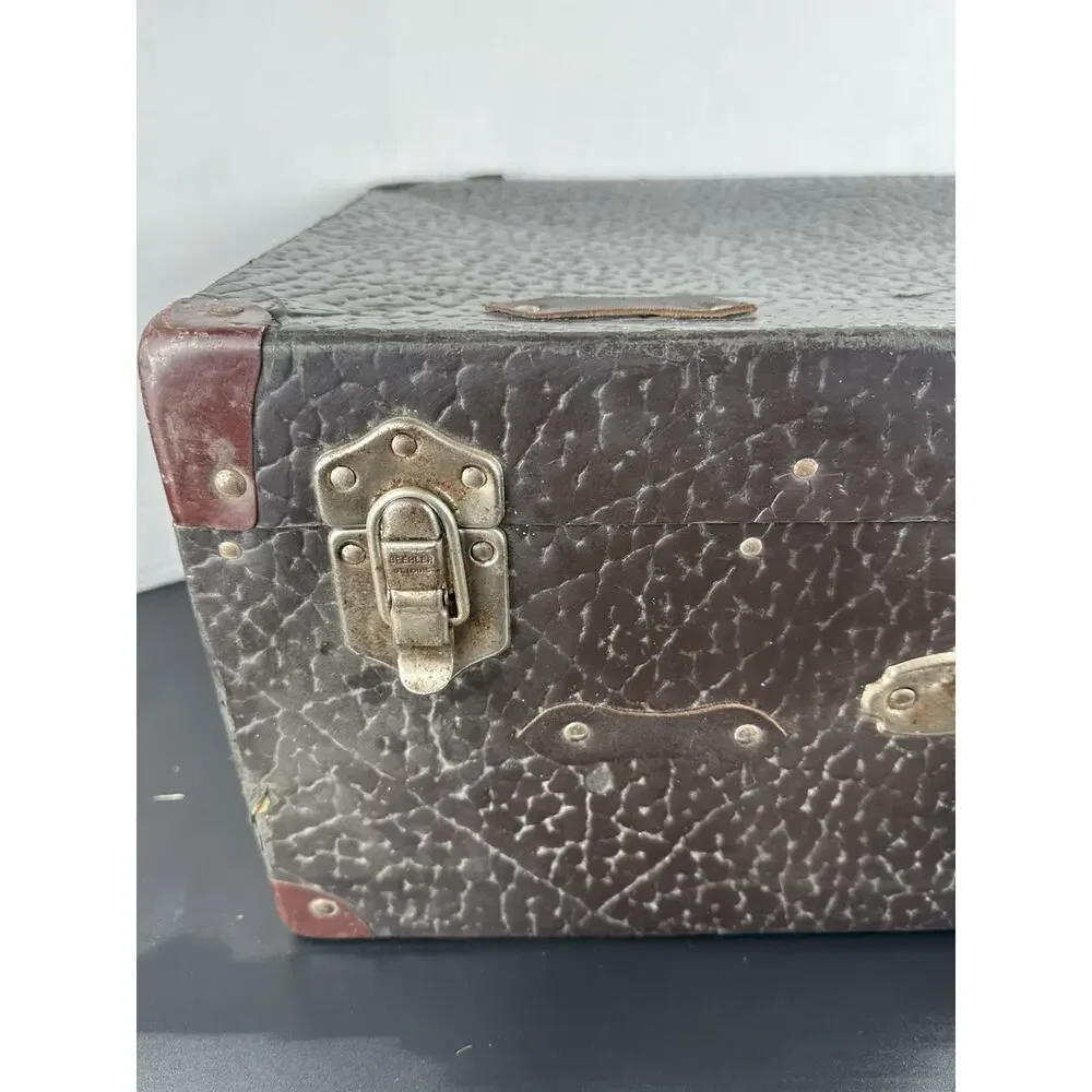 Antique Belber Luggage Trunk – 1920s-30s Wardrobe Trunk with Original Hardware